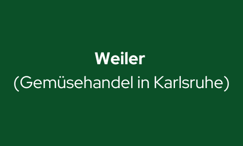 Sponsor: Weiler (Gemüsehandel in Karlsruhe)